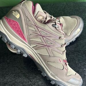 The North Face Women's Athletic Shoes - Beige and Burgundy